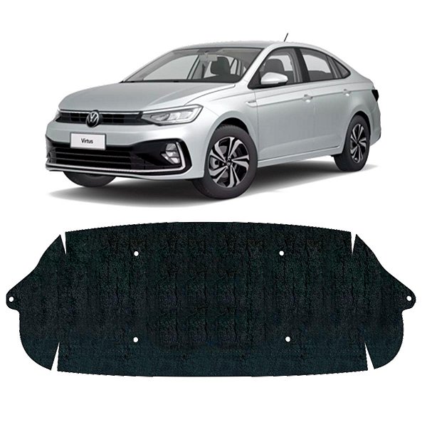 Forro Capo Volkswagen Virtus 2023-2024 Manta Autocolante Isolante Termoacustico + Presilhas