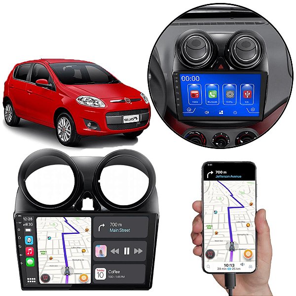 Kit Multimidia Fiat Palio Economy 2012-2020 Mp5 9" Pol + Câmera de Ré