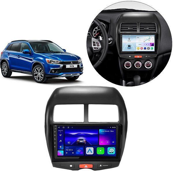 Kit Central Multimídia Android Octa-Core 4-64GB ASX 2010-2022 CarPlay + Slot Chip 4G