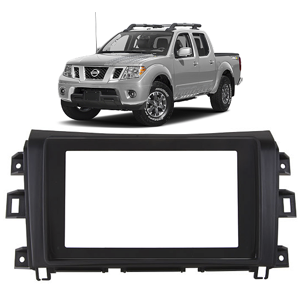 Moldura Painel 2 Din Nissan Frontier 2017-2023 para Multimidia