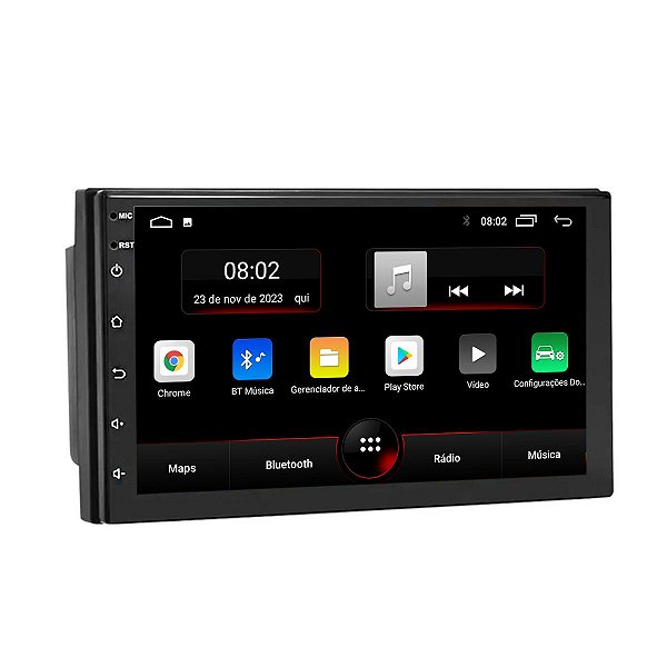 Central Multimídia 7" Polegadas Android 2GB RAM 32GB ROM CarPlay WiFi GPS