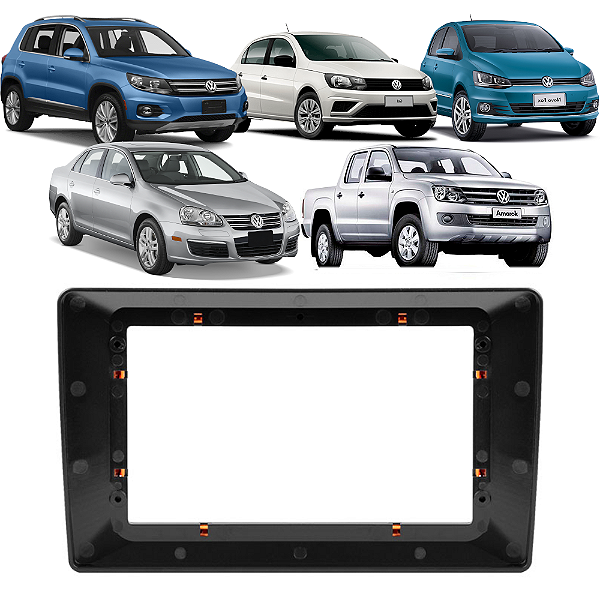 Moldura Painel 10 Polegadas Passat Amarok Voyage Saveiro 2017-2021 para Multimidia