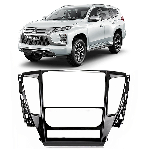Moldura Painel 9 Polegadas Pajero Sport 2018-2022 Dvd Mp5