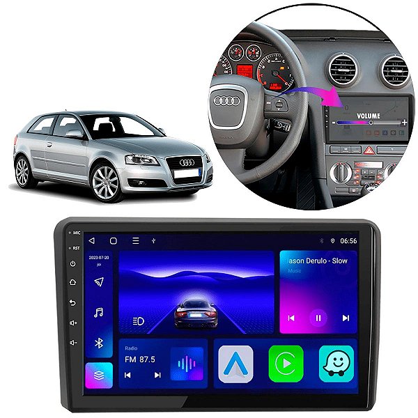 Kit Multimídia 9pol Octa-Core 4gb 64gb Sportback 2010-2013 GPS WiFi + Câmera de Ré