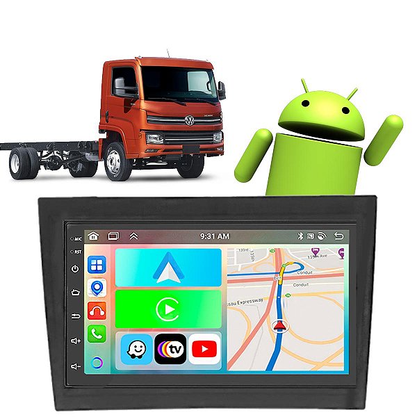 Kit Central Multimídia Android 2-32GB Delivery 2018 a 2024 CarPlay + Câmera