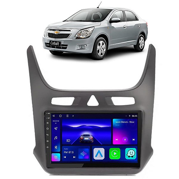 Kit Multimídia 9pol Octa-Core 4gb 64gb Cobalt 2012-2020 GPS WiFi + Câmera de Ré