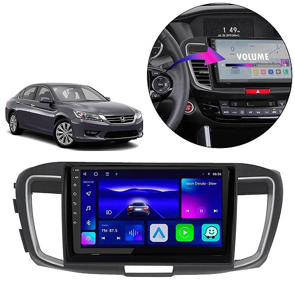 KIT MULTIMIDIA OCTA-CORE 9" ACCORD 13/17 PRETO HONDA CARPLAY