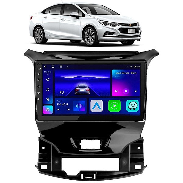 KIT MULTIMIDIA ANDROID 9" CRUZE 17/21 BLACK PIANO CHEVROLET