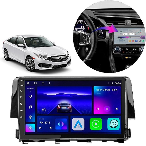 KIT MULTIMIDIA OCTA-CORE 9" CIVIC 17/21 G10 HONDA CARPLAY