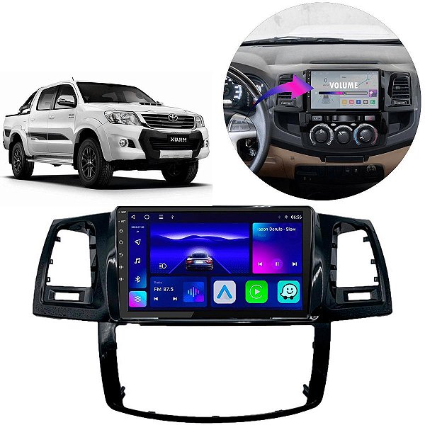 KIT MULTIMIDIA OCTA-CORE 9" HILUX SW4 12/15 CARPLAY ANDROID