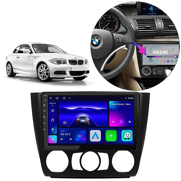 KIT MULTIMIDIA OCTA-CORE 9" BMW SERIE 1 08/12 PRETO AR ANALO