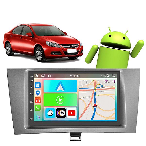 KIT MULTIMIDIA ANDROID 7" J6 10/13 PRATA JAC CARPLAY ANDROID