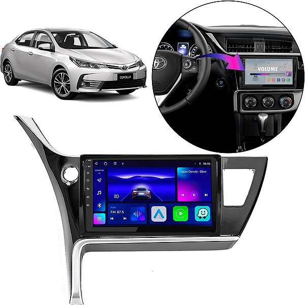 KIT MULTIMIDIA OCTA-CORE 9" COROLLA 18/19 CARPLAY ANDROID