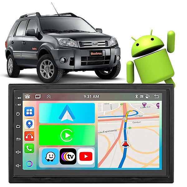 KIT MULTIMIDIA ANDROID ECOSPORT 05/12  BLACK PIANO CH VOLKSW