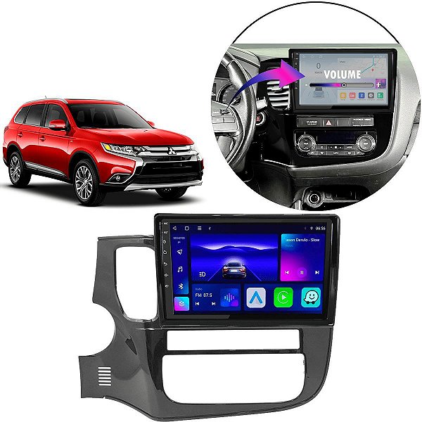 Kit Central Multimídia Android Octa-Core 4-64GB Outlander 2014-2022 GPS + Câmera