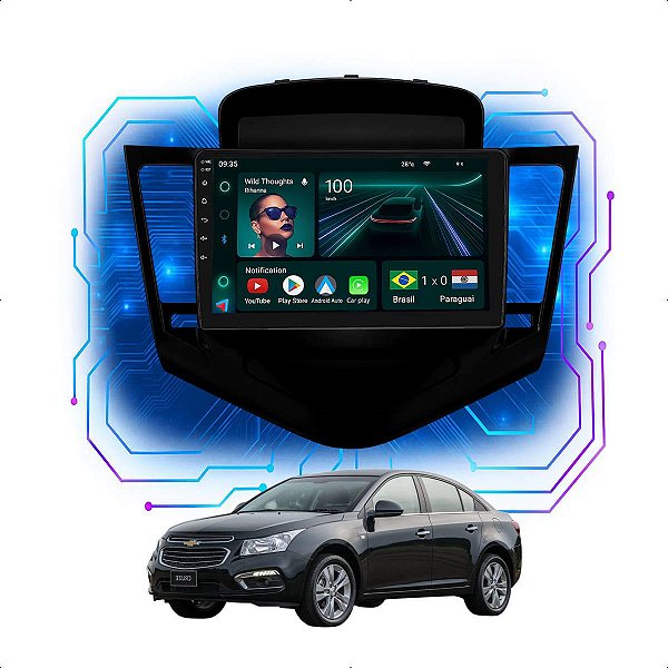 KIT MULTIMIDIA ANDROID 4/64GB 9" CRUZE 11/16 BLACK PIANO CHE