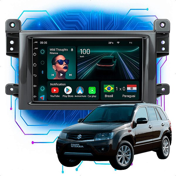 Kit Multimídia Android 7” Vitara 2005-2015 | 4GB + 64GB, CarPlay e Android Auto