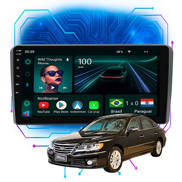 Kit Multimidia Android 4GB/64GB 9p AZERA 2007-2011 Carplay Android Auto