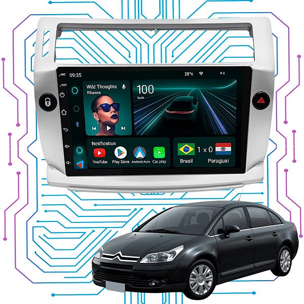 Kit Multimidia Android 4GB/64GB 9p C4 PALLAS 2008-2016 Bluetooth