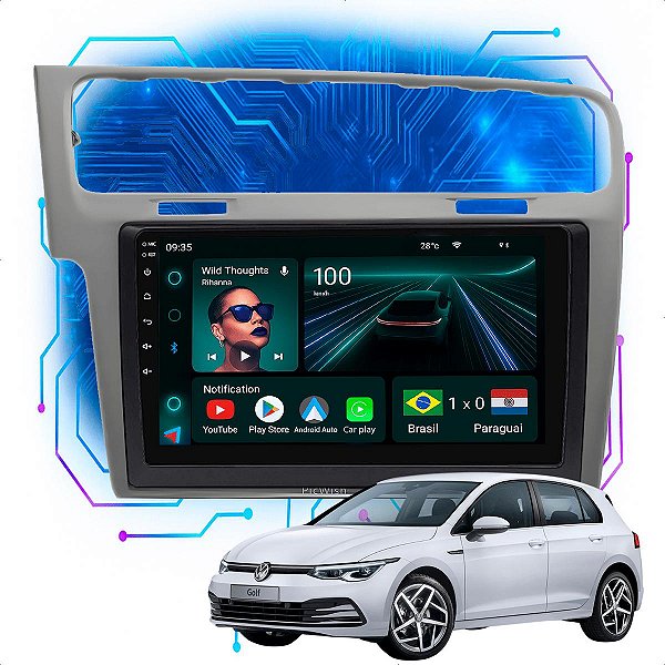 Kit Multimidia Android 4GB/64GB 9p GOLF 2014-2020 Bluetooth