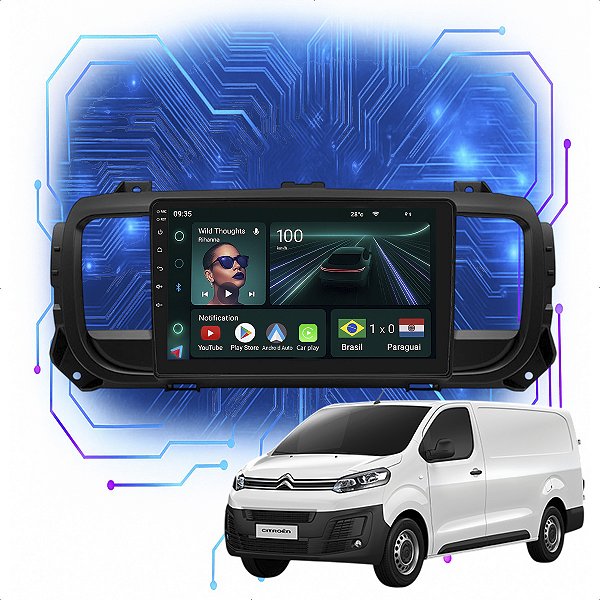 Kit Multimidia Android 4GB/64GB 9p Jumpy Expert 2018-2022 Wifi + Gps