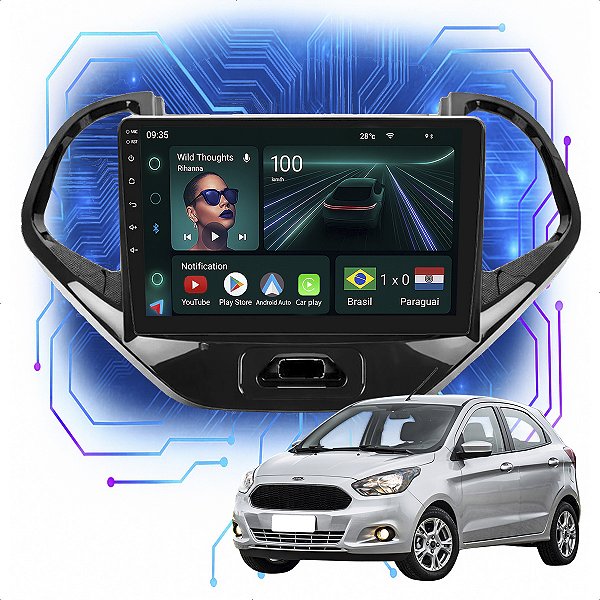 Kit Multimidia Android 4GB/64GB 9" Ka 2015-2017 Carplay + Wifi
