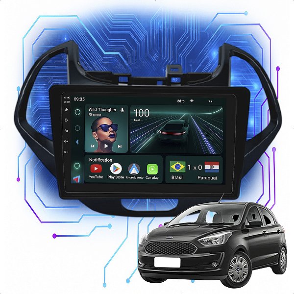 Kit Multimidia Android 4GB/64GB 9p Ka 2019-2021 Android Auto + Gps