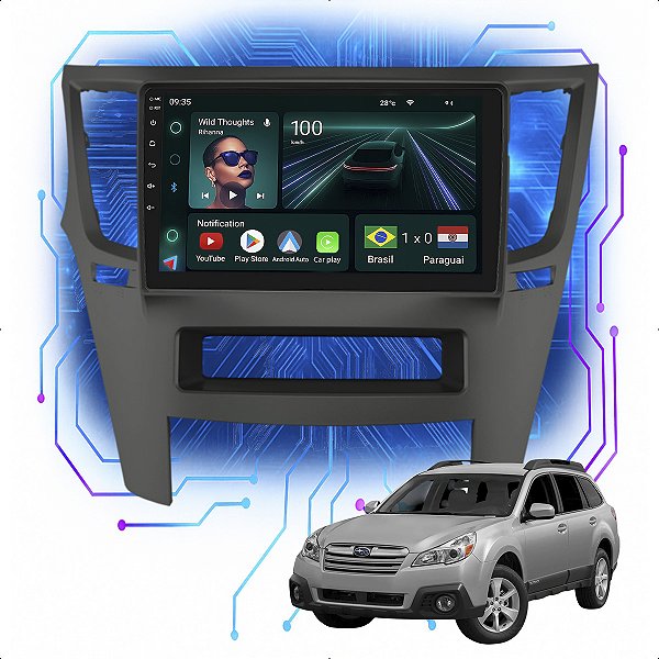 Kit Multimidia Android 4GB/64GB 9p Legacy Outback 2011-2014 Android Auto