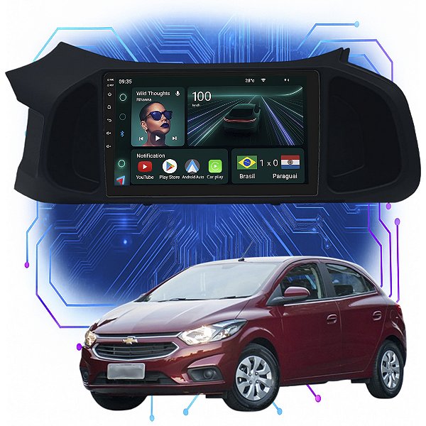 Kit Multimidia Android 4GB/64GB 9p ONIX 2013-2019 Android Auto + Câmera De Ré