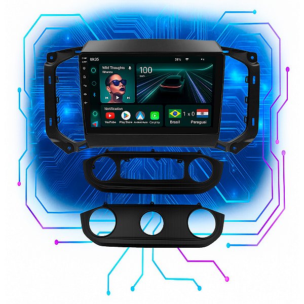 Kit Multimidia Android 4/64GB 9p S10 2017-2021 Android Auto + Câmera De Ré