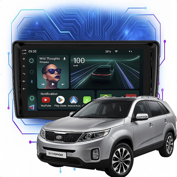 KIT MULTIMIDIA ANDROID 4GB/64GB 9" SORENTO 13/15 PRETO KIA C
