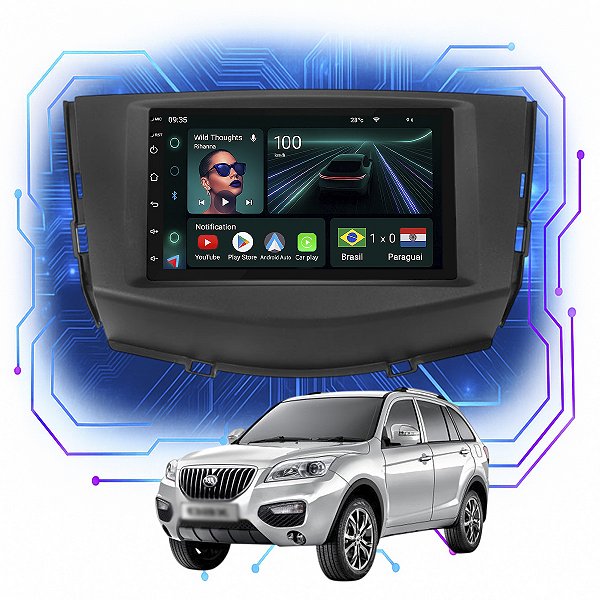 Kit Multimidia Android 4-64GB 7p X60 13-16 Android Auto + Wifi