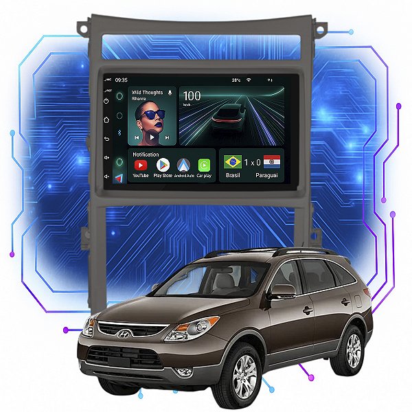 Kit Multimidia Android 4-64GB 7p Vera Cruz 07-12 Wifi + Gps