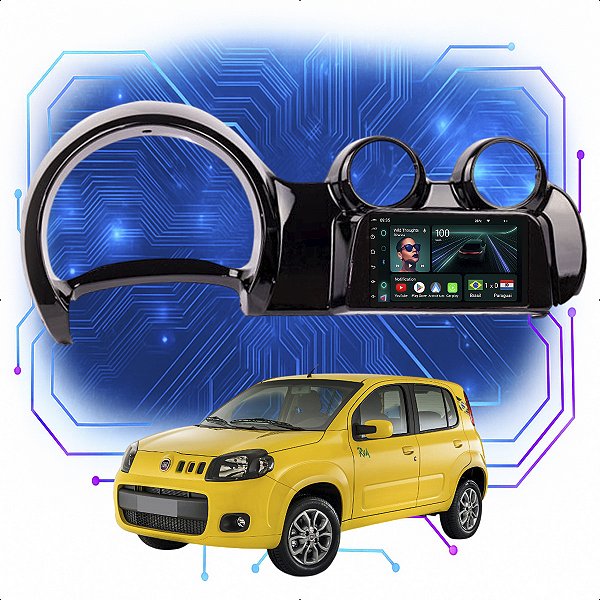 Kit Multimidia Android 4-64GB 7p Uno 11-15 Spotify + Gps