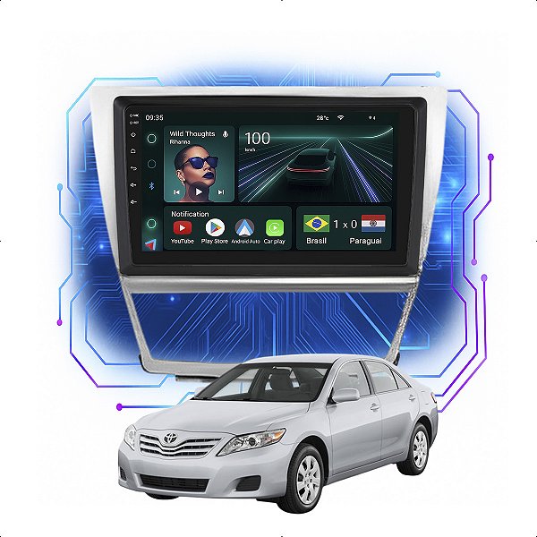 Kit Multimidia Android 4/64GB 9p Camry 2007-2011 Android Auto + Carplay Gps