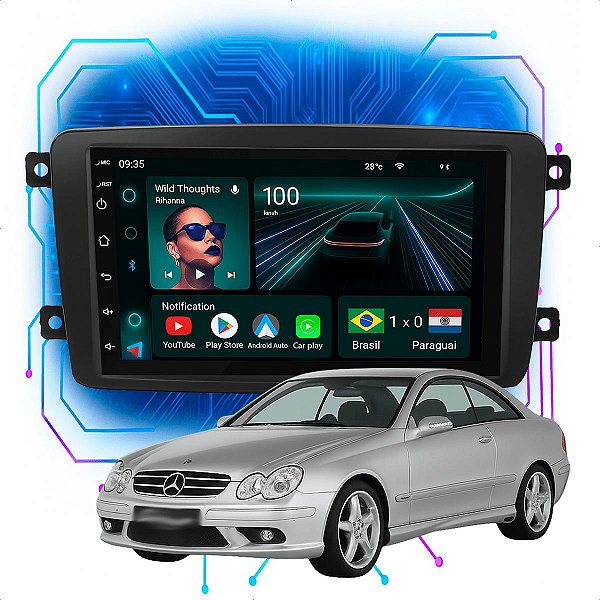 Kit Multimídia Android 4/64GB 7pol Classe C 2001 a 2004