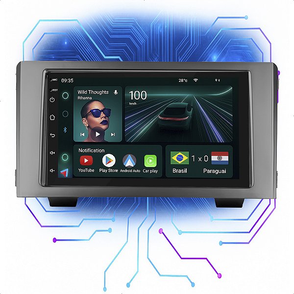 Kit Multimídia Android 4/64GB 7p Daily 2013 a 2019