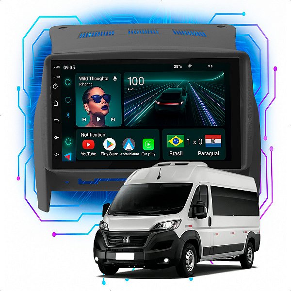 Kit Multimídia Android 4/64GB 7p Fiat Ducato 2006 a 2015