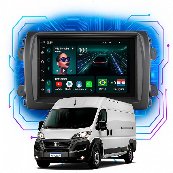 Kit Multimídia Android 4/64GB 7p Ducato 2023 a 2025