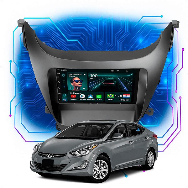 Kit Multimídia Android 4/64GB 7pol Elantra 2014 a 2016