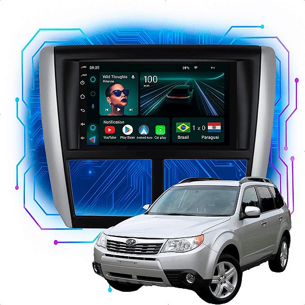 Kit Multimídia Android 4/64GB 7p Forester 2009 a 2012