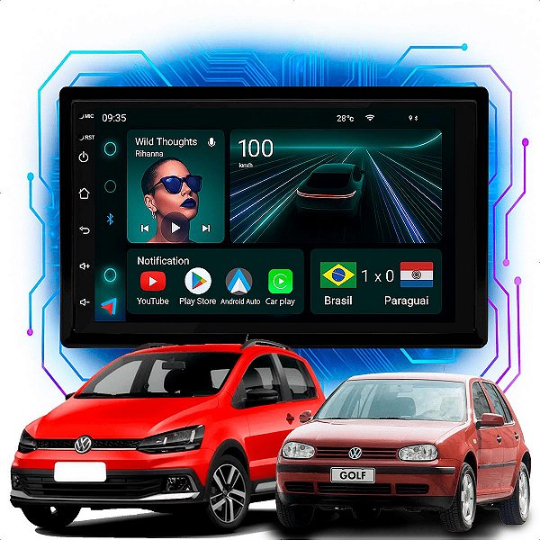 Kit Multimídia Android 4/64GB 7p Fox Golf 1999 a 2013