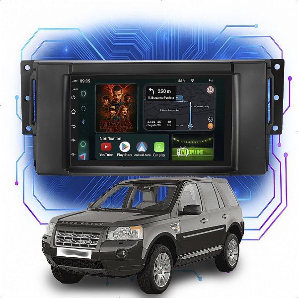 Kit Multimídia Android 4/64GB 7p Freelander 2 Discovery 3 06