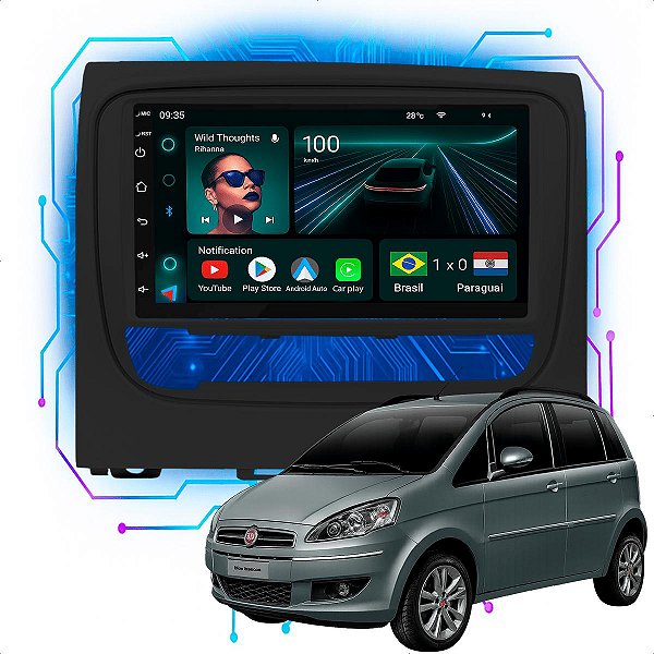 Kit Multimidia Android 4-64GB 7p Idea 13-16 Carplay + Gps