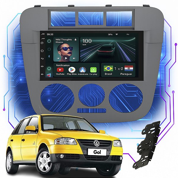 Kit Multimídia Android 4/64GB 7p Gol G4 205 a 2008