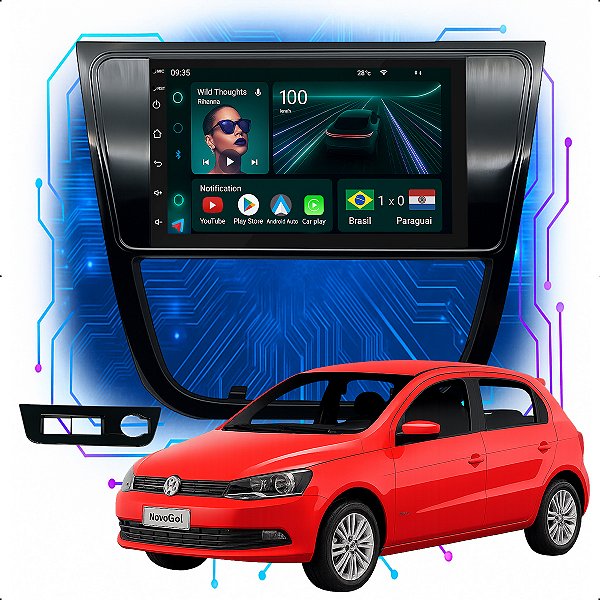 Kit Multimídia Android 4/64GB 7p Gol G5 2008 a 2012