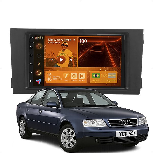 Kit Multimidia Android 2-64GB 7p A6 97-04 Android Auto + Gps