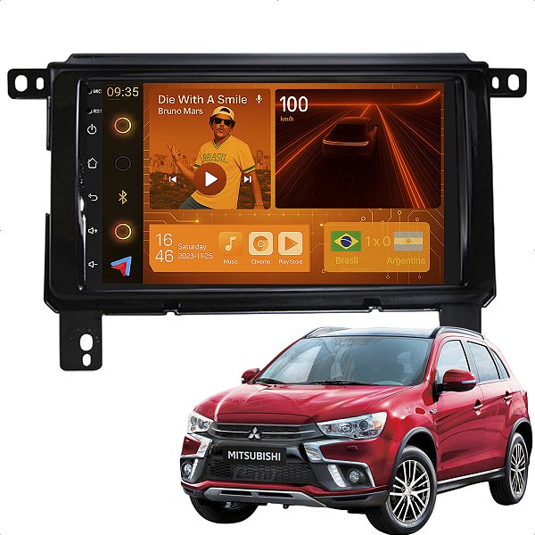 KIT MULTIMIDIA ANDROID 2/64GB 7" ASX 10/22 BLACK PIANO MITSU