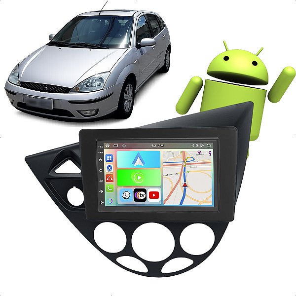 Kit Multimidia Android 2-32GB 7p Focus 01-08 Carplay + Maps