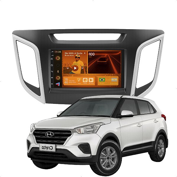 Kit Multimidia Android 2-64GB 7pol Creta 16-21 Spotify + Maps